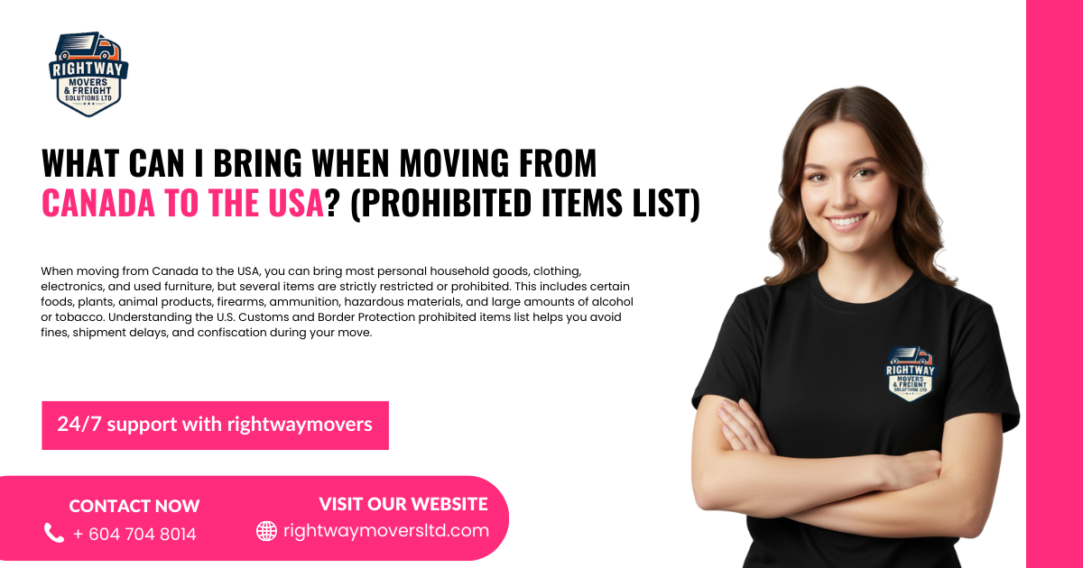 What Can I Bring When Moving from Canada to the USA (Prohibited Items List)