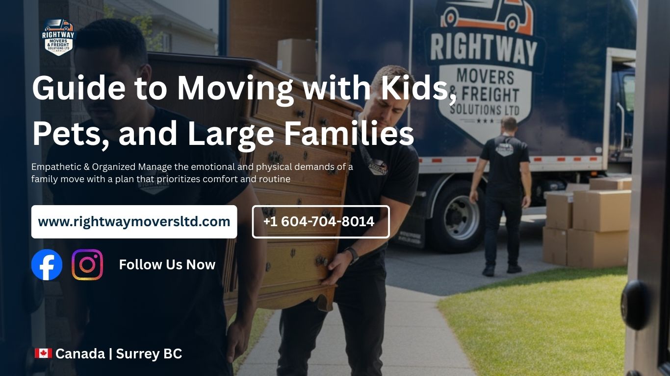 Guide to Moving with Kids, Pets, and Large Families