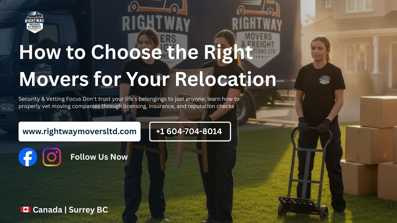 How to Choose the Right Movers for Your Relocation