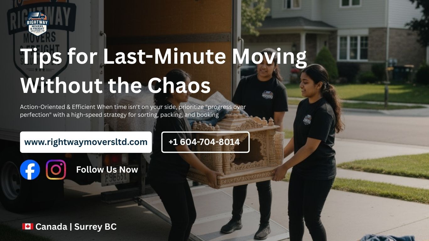 Tips for Last-Minute Moving Without the Chaos